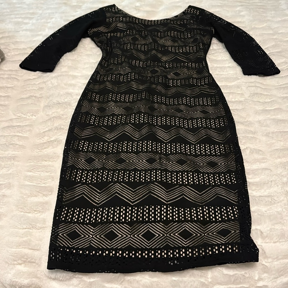 Black/nude dress
